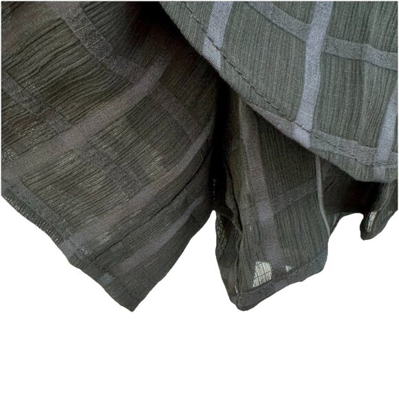 Evolutionary Apparel Romper Sheer Plaid Black Layered Lined Dark Academia Small - Picture 8 of 16